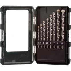 Metabo Bohrer Steinbohrer-Kassette, 626706000, 8-teiliges Set, Stein, Betonbohrer