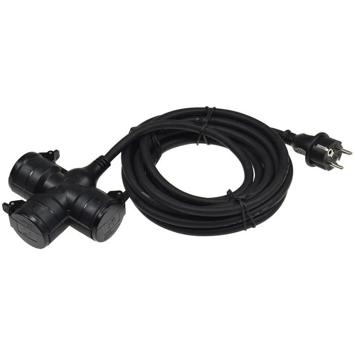 Chilitec Strom-Verlängerungskabel, 5m, 3-fach Schutzkontakt, 1,5 Mm², Außen IP44 2 Chilitec Strom-Verlängerungskabel, 5m, 3-fach Schutzkontakt, 1,5 Mm², Außen IP44 - Image 2