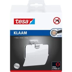 Tesa Toilettenpapierspender Klaam Mit Deckel 40259, Ohne Bohren, Metall, Für 1 Kleinrolle, Silber -Haushaltsprodukte Geschäft 92fa92274315636790ec4ff50321b1300580fb62 toilettenpapierspender tesa klaam mit deckel 40259