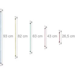 Relaxdays Gepäckspanner Set, Mit Haken, 5 Größen, Für Fahrrad & Motorrad, Farbig Sortiert, 24 Stück -Haushaltsprodukte Geschäft 934ee954253a8ff2c53a358b87de638a6d8158ff gepaeckspanner relaxdays set mit haken 5 groessen