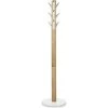 Umbra Garderobenständer Flapper, 320361-668, Mit 9 Klappbaren Haken, Holz, Natur / Weiß