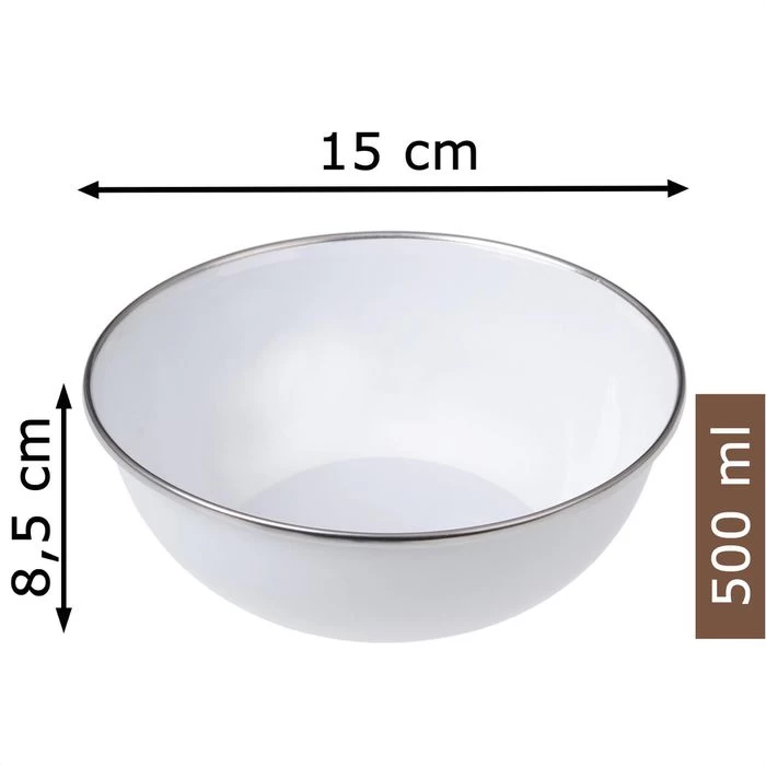 Gräwe Müslischale 730.SCH.C1, Stahlbelech Emailliert, Weiß, 15cm, Set, 4 Stück 2 Gräwe Müslischale 730.SCH.C1, Stahlbelech Emailliert, Weiß, 15cm, Set, 4 Stück - Image 2