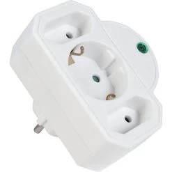 Böttcher-AG Steckdosenadapter, 3-fach, Mit Überspannungsschutz