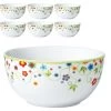Van-Well Müslischale Vario Flower, Porzellan, Mit Dekor, 14cm, Set, 6 Stück