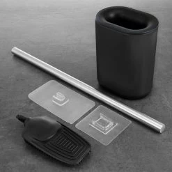 Bremermann WC-Bürste WC-Garnitur Barbena, Schwarz, Bürstenhalter Aus Edelstahl, Zur Wandmontage -Haushaltsprodukte Geschäft 9dab30ca5942f8bf7bb58147183af0b65ce5bbac wc buerste bremermann wc garnitur barbena schwarz