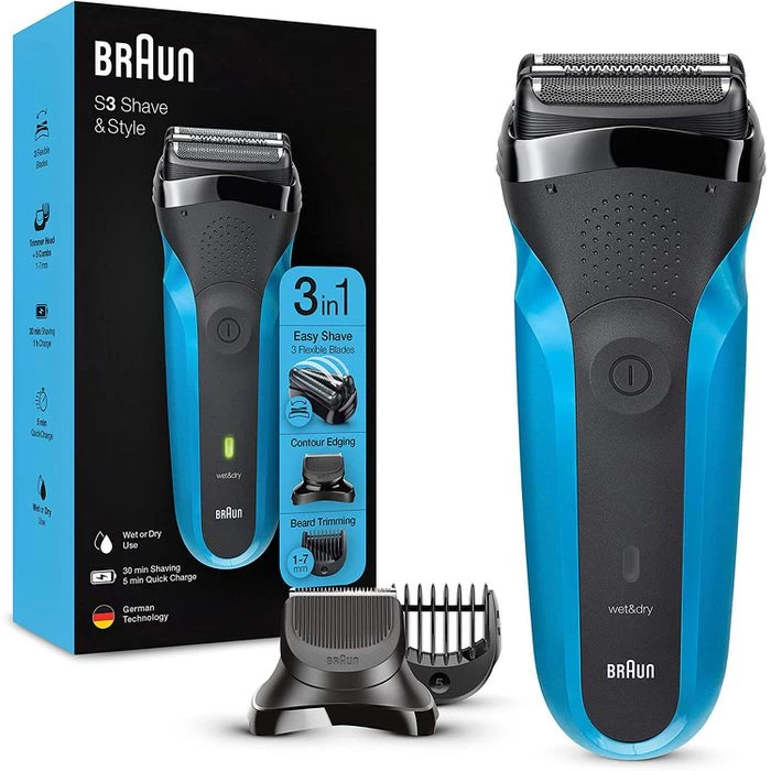 Braun Elektrorasierer Series 3 310BT Shave & Style, Für Herren, Wet & Dry, Mit Trimmer, Schwarz/blau 1 Braun Elektrorasierer Series 3 310BT Shave & Style, Für Herren, Wet & Dry, Mit Trimmer, Schwarz/blau