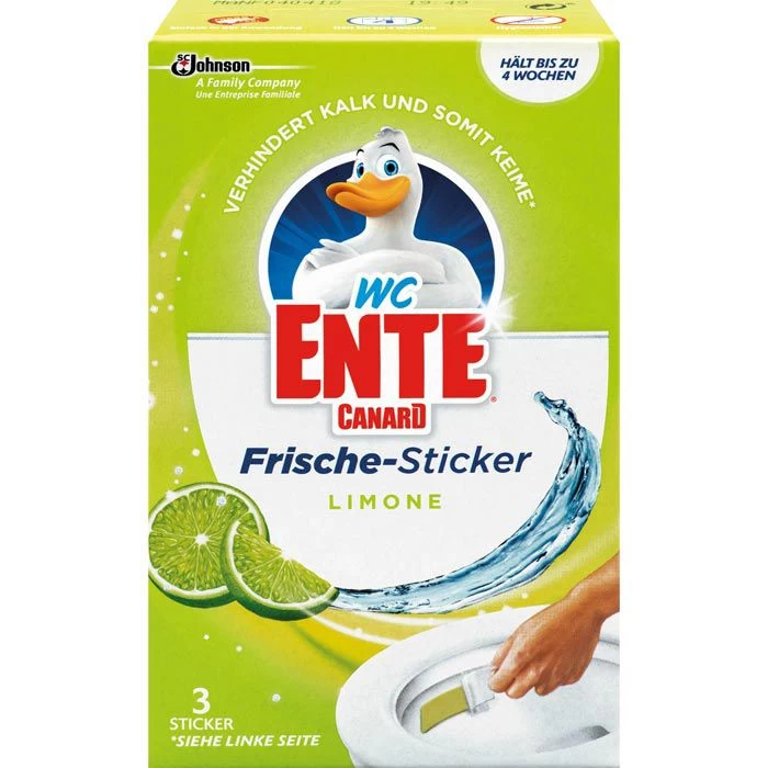 WC-Ente WC-Duftspüler Frische-Sticker Limone, 3 X 9g 1 WC-Ente WC-Duftspüler Frische-Sticker Limone, 3 X 9g
