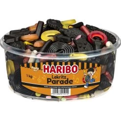 Haribo Lakritz Lakritz Parade, 1kg, Dose