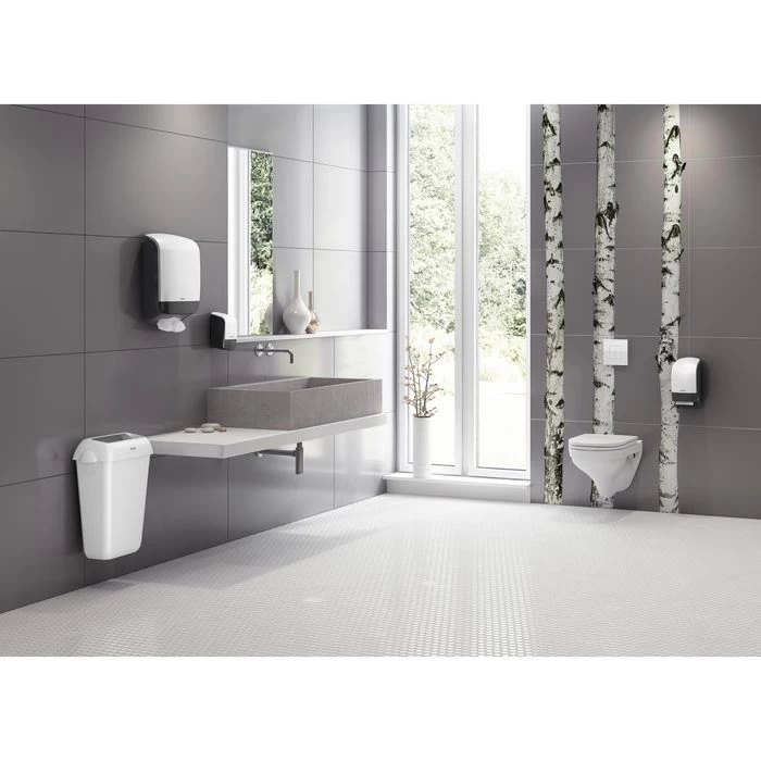 Katrin Handtuchspender Inclusive M, 90168, Kunststoff, Für 600 Falthandtücher, Weiß 2 Katrin Handtuchspender Inclusive M, 90168, Kunststoff, Für 600 Falthandtücher, Weiß - Image 2