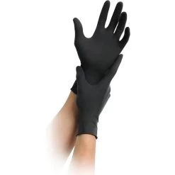 MaiMed Einmalhandschuhe Nitril Black, Puderfrei, 76843, Schwarz, 100 Stück, Größe L -Haushaltsprodukte Geschäft a274e890b37f7fbe9cb2ad12277f00452d2a867c einmalhandschuhe maimed nitril black puderfrei