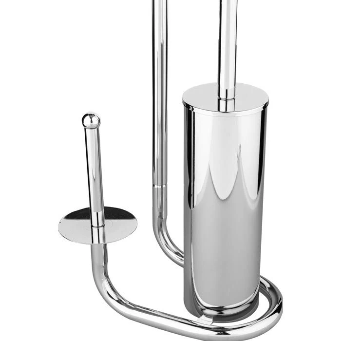 Wenko WC-Garnitur Universalo 18730100, Stahl, Silber 2 Wenko WC-Garnitur Universalo 18730100, Stahl, Silber – Bild 2