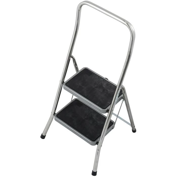Krause Klapptritt Monto Toppy XL, Aus Aluminium, Standhöhe 50cm, Mit Bügel, 2 Stufen, Silber 1 Krause Klapptritt Monto Toppy XL, Aus Aluminium, Standhöhe 50cm, Mit Bügel, 2 Stufen, Silber