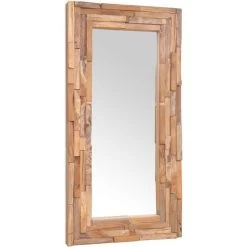 VidaXL Wandspiegel 244564, Teak, Rechteckig, Braun, Rahmen Aus Massivholz, 120 X 60cm -Haushaltsprodukte Geschäft a7c585a928ad54884efd50b1cb920437cd8c56bd wandspiegel vidaxl 244564 teak rechteckig