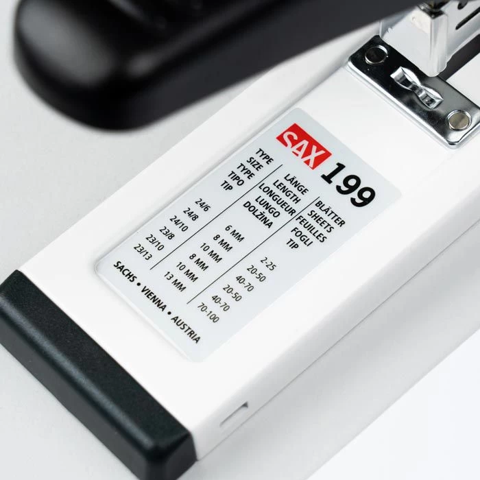 SAX Heftgerät Design 199, 0-199-19, Blockhefter, Heftleistung 100 Blatt, Schwarz 5 SAX Heftgerät Design 199, 0-199-19, Blockhefter, Heftleistung 100 Blatt, Schwarz - Image 5