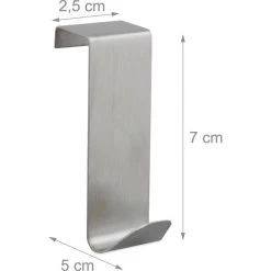 Kleiderhaken Relaxdays Für Die Tür, Silber, Edelstahl, 1 Haken, 4 Stück -Haushaltsprodukte Geschäft ad57c81239327ac0424dd2c9ed26b95f63221a5f kleiderhaken relaxdays