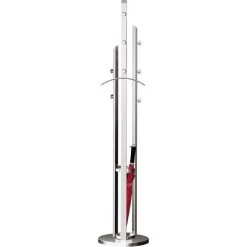 Kerkmann Garderobenständer Solitaire, 6069, Mit 8 Haken, Metall, Alusilber