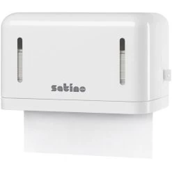 Satino Handtuchspender Mini, Kunststoff, Für 250 Falthandtücher, Weiß