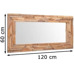 VidaXL Wandspiegel 244564, Teak, Rechteckig, Braun, Rahmen Aus Massivholz, 120 X 60cm -Haushaltsprodukte Geschäft b1cc17ab9aefa3df44790908af9093e8f933cb79 wandspiegel vidaxl 244564 teak rechteckig
