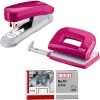 Novus Heftgerät Twinset E15/E210, 020-1875, Set, 3-teilig, Heftleistung 15 Blatt, Pink