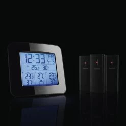 Hama Thermo-Hygrometer EWS-Trio Funk, Für Innen Und Außen, Mit Funkuhr, Inkl. 3 Sensoren -Haushaltsprodukte Geschäft b2037d5bf9d72cab4cc0fe5687356ebe3b8c23d7 thermo hygrometer hama ews trio funk