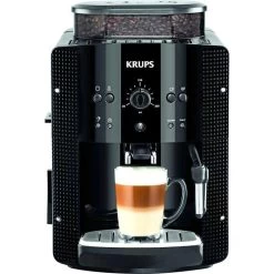 Krups Kaffeevollautomat EA 8108, Mit Milchaufschäumdüse, Schwarz
