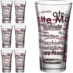 Montana Kaffeegläser Enjoy 065038, Latte Macchiato Gläser, 280ml, 6 Stück