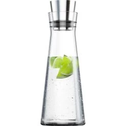 Emsa Karaffe Flow Slim Carafe 515675, Mit Deckel, 1 Liter
