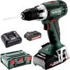 Metabo Akku-Bohrschrauber BS 18 LT Compact, 18V / 2,0Ah, Mit 2 Akkus Und Koffer