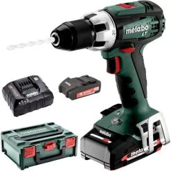 Metabo Akku-Bohrschrauber BS 18 LT Compact, 18V / 2,0Ah, Mit 2 Akkus Und Koffer