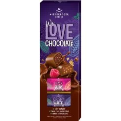 Niederegger Minischokolade We Love Chocolate Mix 2, Gefüllte Schokoladen-Spezialitäten, 8 Stück, 100g