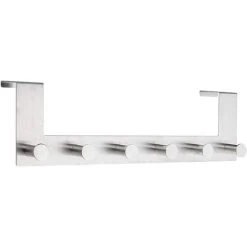 Böttcher-AG Kleiderhaken Für Die Tür, Edelstahl, Silber, 6 Haken