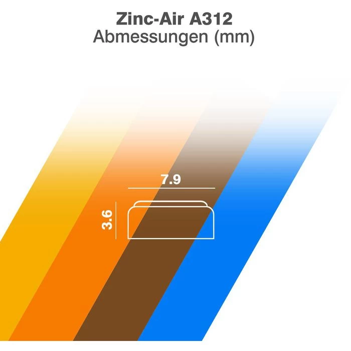 Camelion Hörgerätebatterie ZincAir A312, 160 MAh, PR41, Braun, Zink-Luft, 6 Stück 3 Camelion Hörgerätebatterie ZincAir A312, 160 MAh, PR41, Braun, Zink-Luft, 6 Stück - Image 3