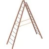 Layher Stehleiter 1028, Aus Holz Mit 2 X 12 Sprossen Aus Aluminium