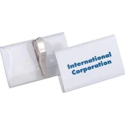 Durable Namensschilder 8110-19, 75 X 40 Mm, Mit Krokoklemme, Kunststoff, 25 Stück