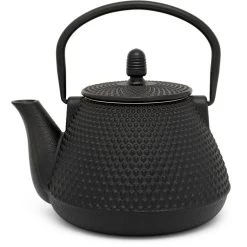 Bredemeijer Tee-Kanne Wuhan, Gusseisen, Mit Edelstahl-Filter, Schwarz, 1,0 L