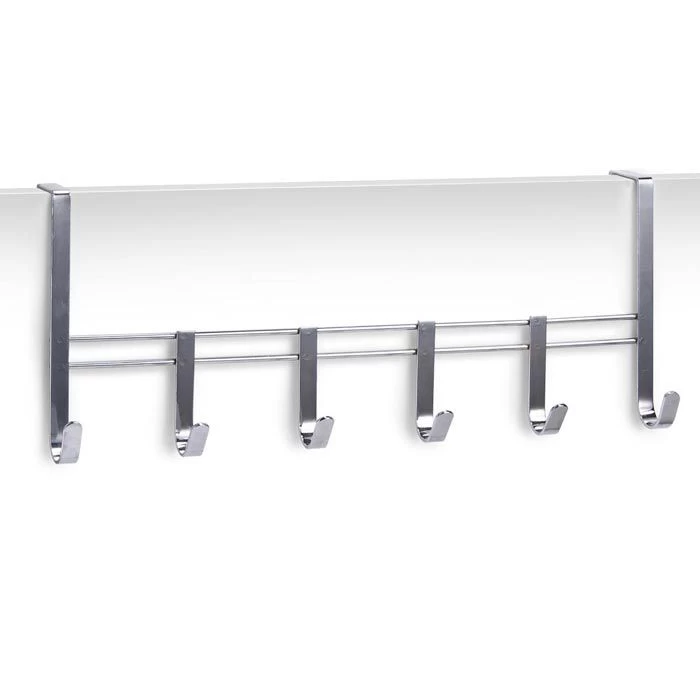 Zeller Kleiderhaken 13897, Für Die Tür, Silber, Metall Verchromt, 6 Haken 2 Zeller Kleiderhaken 13897, Für Die Tür, Silber, Metall Verchromt, 6 Haken - Image 2