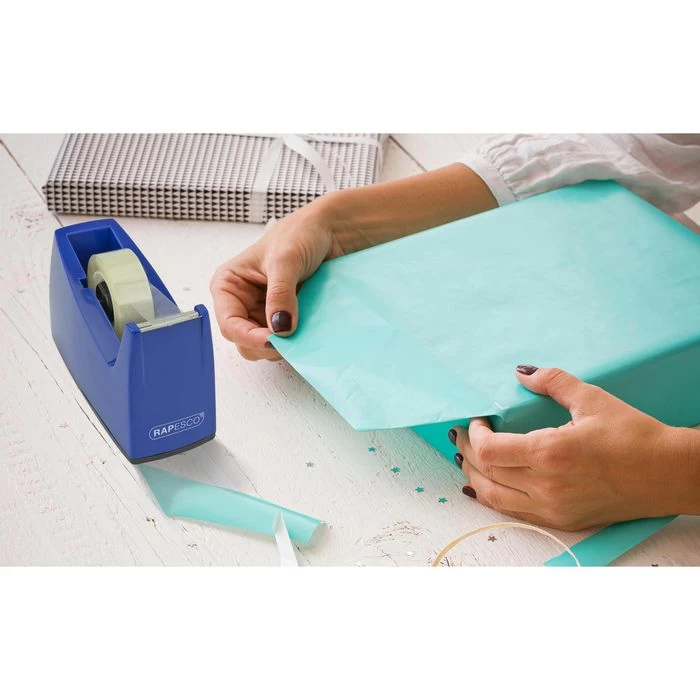 RAPESCO Klebefilmabroller 0774, 300, Blau, Tischabroller Für Kleberollen 25mm X 33m 4 RAPESCO Klebefilmabroller 0774, 300, Blau, Tischabroller Für Kleberollen 25mm X 33m - Image 4