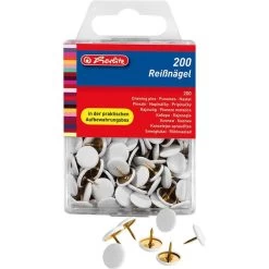 Herlitz Reißzwecken 08770158, Weiß, 200 Stück