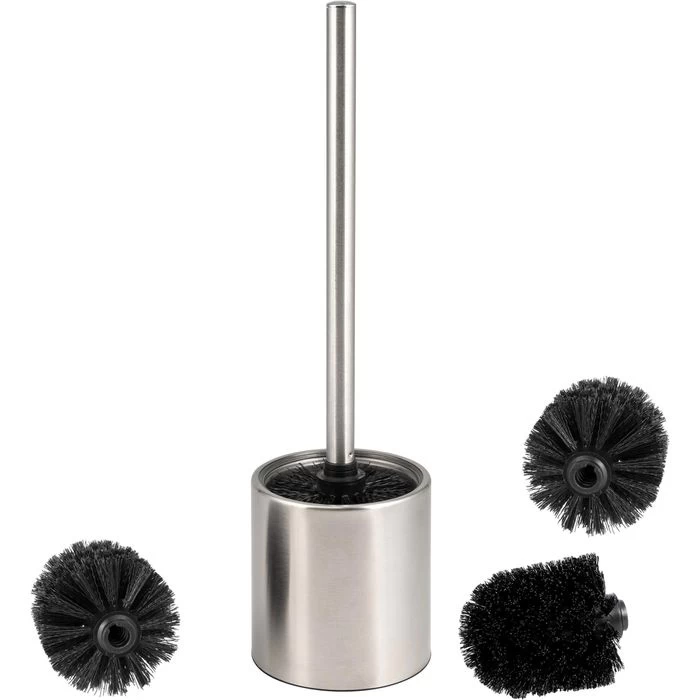 Bremermann WC-Bürste WC-Garnitur, Silber, Bürstenhalter Aus Edelstahl, Inkl. 3 Ersatzköpfe 1 Bremermann WC-Bürste WC-Garnitur, Silber, Bürstenhalter Aus Edelstahl, Inkl. 3 Ersatzköpfe