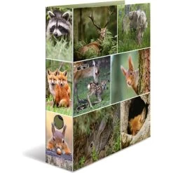 Herma Ordner 7202 Animals, Karton, A4, 7cm, Motiv Waldtiere