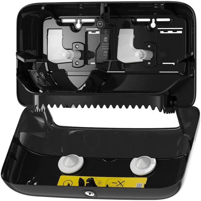 Tork Toilettenpapierspender Elevation, 558048, T7, Kunststoff, Für 2 Jumbo Rollen, Schwarz 4 Tork Toilettenpapierspender Elevation, 558048, T7, Kunststoff, Für 2 Jumbo Rollen, Schwarz - Image 4