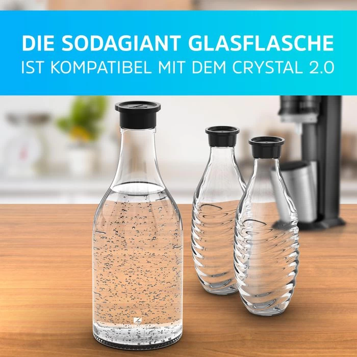Lichtenwerk Karaffe SodaGiant Glasflasche, Set, Mit Deckel, 2x 0,9 Liter 5 Lichtenwerk Karaffe SodaGiant Glasflasche, Set, Mit Deckel, 2x 0,9 Liter - Image 5