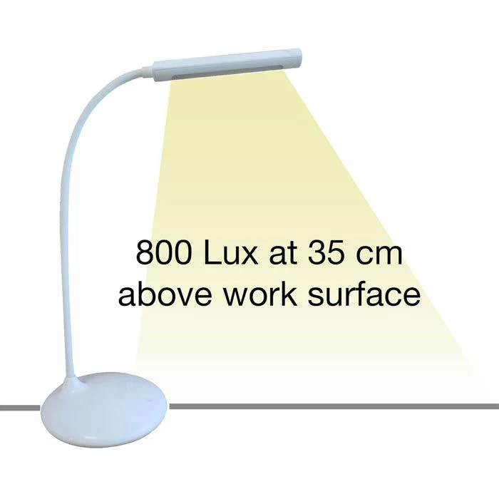 Unilux Schreibtischlampe Nelly LED, Dimmbar, Weiß, Mit Integriertem Akku, Standfuß 2 Unilux Schreibtischlampe Nelly LED, Dimmbar, Weiß, Mit Integriertem Akku, Standfuß - Image 2