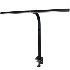 FeinTech Schreibtischlampe LTL00321, Tischklemme, Dimmbar, Schwarz