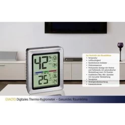 TFA Thermo-Hygrometer 30.5047.54 Exacto Digital, Für Innen, Edelstahlrahmen -Haushaltsprodukte Geschäft c99a552a5259cb6e7771747e12e350a1c52481bd thermo hygrometer tfa 30.5047.54 exacto innen