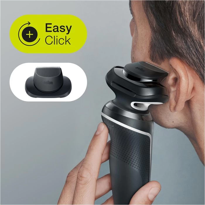 Braun Elektrorasierer Series 5 51-W4200cs, Weiß, Wet & Dry, Mit EasyClick-Trimmer Und Ladestation 4 Braun Elektrorasierer Series 5 51-W4200cs, Weiß, Wet & Dry, Mit EasyClick-Trimmer Und Ladestation - Image 4