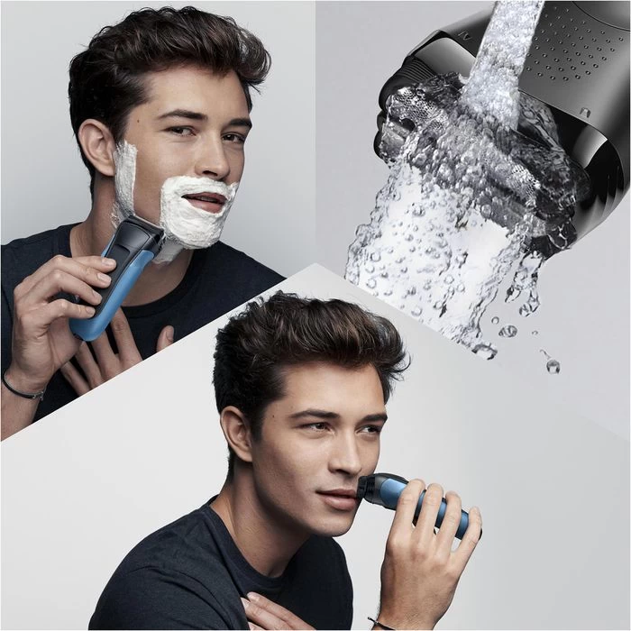 Braun Elektrorasierer Series 3 310BT Shave & Style, Für Herren, Wet & Dry, Mit Trimmer, Schwarz/blau 3 Braun Elektrorasierer Series 3 310BT Shave & Style, Für Herren, Wet & Dry, Mit Trimmer, Schwarz/blau - Image 3