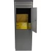 SafePost Briefkasten 901155 ScanPro EuroTrend No.1, Anthrazit/grau, Standbriefkasten 35,5 X100 X23,3cm
