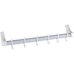 Wenko Kleiderhaken 4340011100, Für Die Tür, Silber, Aluminium, 6 Haken