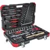 GEDORE-Red Werkzeugkoffer Steckschlüssel R46003100, 100-teilig, Im Kunststoff Klappkoffer, 1/4+1/2Zoll